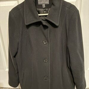 BRCALEY Women's Classic Black Pea Coat